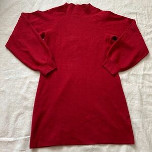 Maeve Anthropologie Beatriz Burgundy Red Mock Neck Long Sleeve Knit Dress